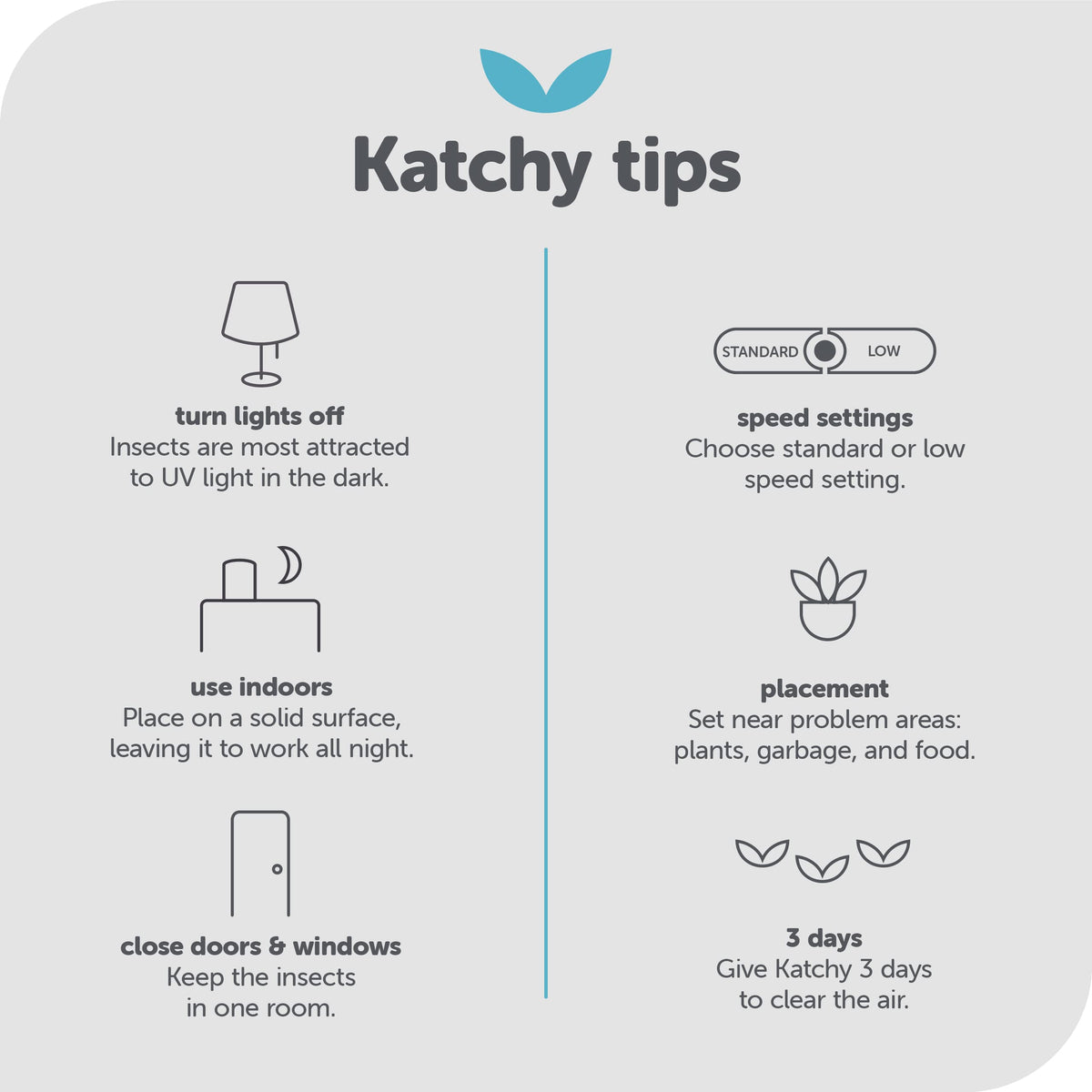 KATCHY EPA-registered trap at home highlights trusted, at-home use.