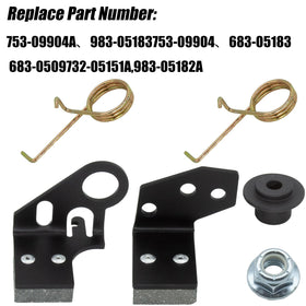 Kauklibna deck brake arm kit packaged, showing cross-reference compatibility.