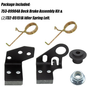 Kauklibna left idler spring included for balanced deck tension during operation.