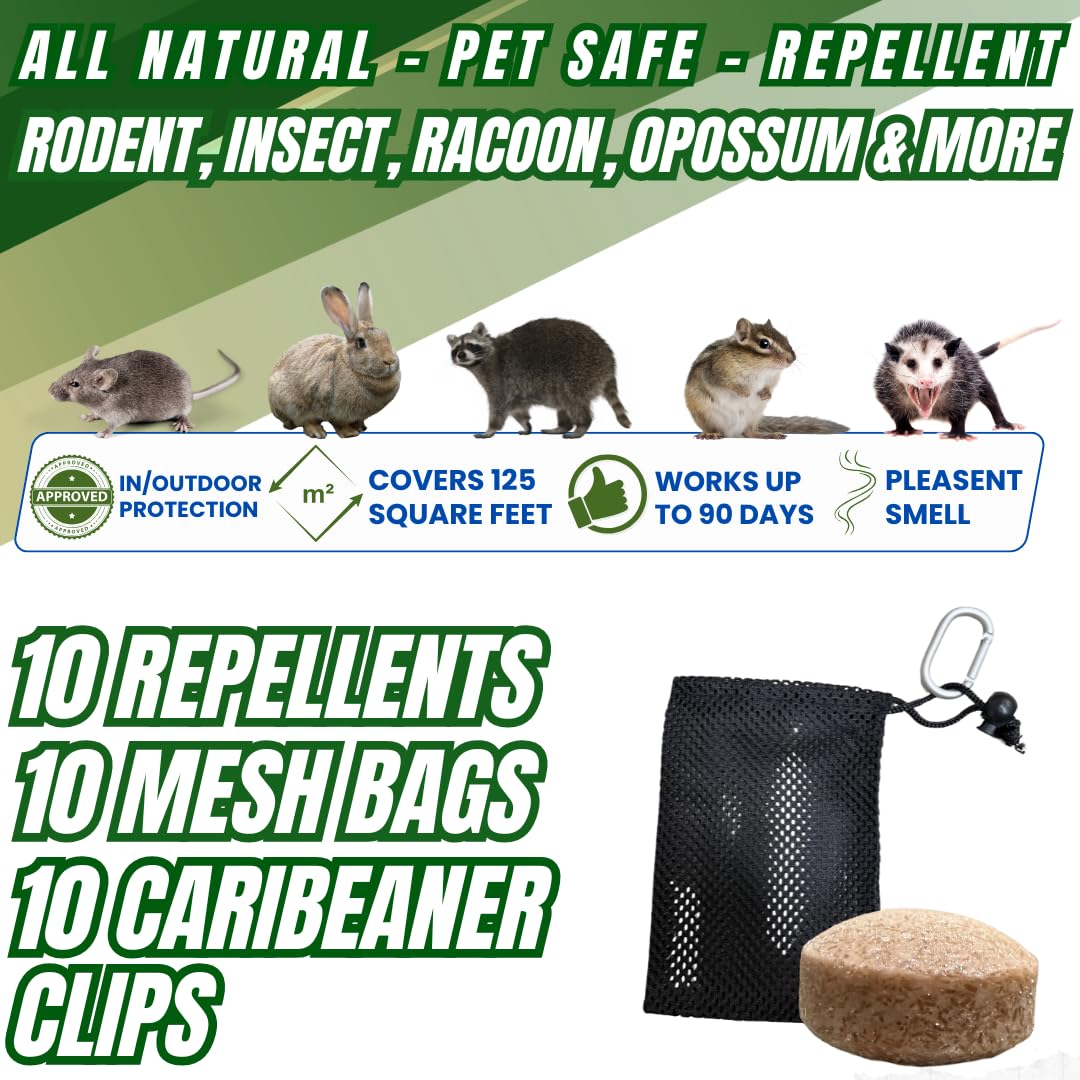 Close-up of Kav Creations repellent ball ingredients for plant-based pest deterrence.