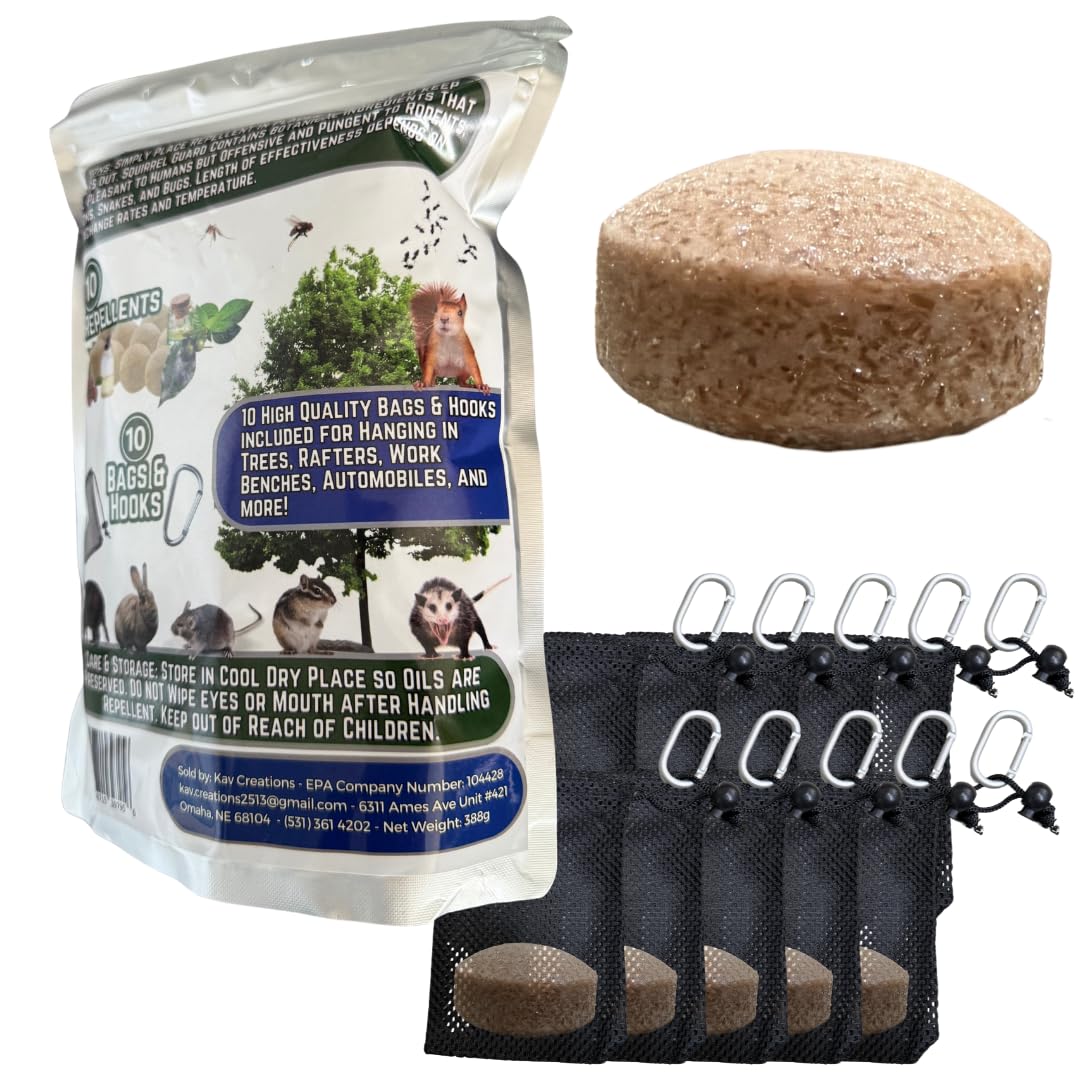 Storage container for Kav Creations repellent balls supports long-term pest prevention.