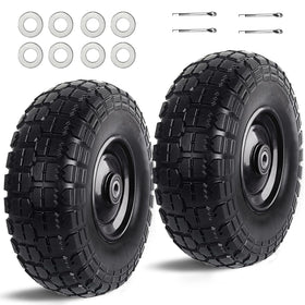 Kavedodu 12-inch flat-free tire assembly for reliable hand trucks and carts.