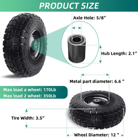 Kavedodu wheel with 5/8 inch axle bore for secure mounting.