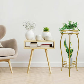 Kavlium side view highlights slim footprint for compact indoor corners.