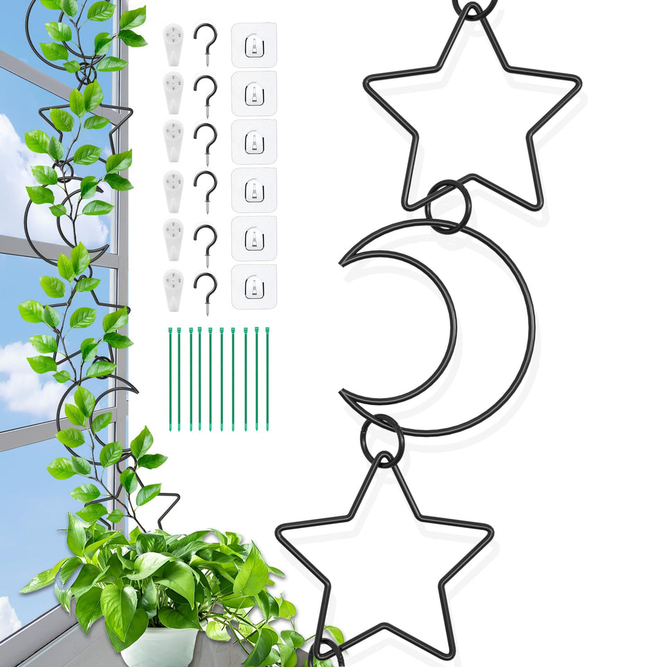 KAWAHAYO star-moon trellis supports vines with elegant garden-ready design