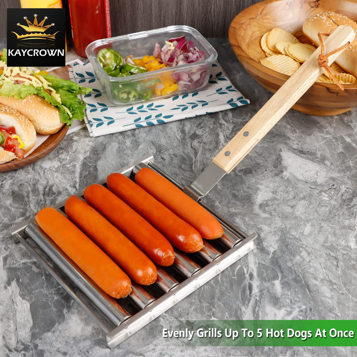KAYCROWN brat roller portable for outdoor party use