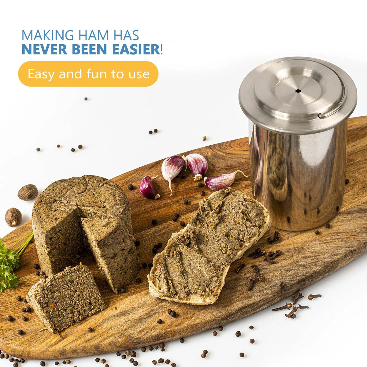 KayCrown Ham Maker capacity indicator highlights 1.3 L for up to 2 lbs