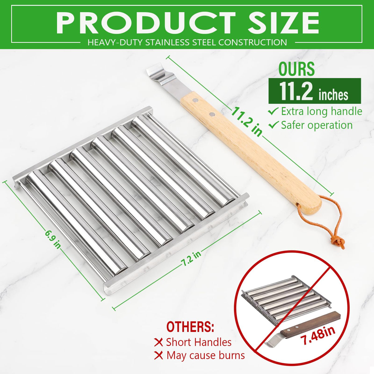 KAYCROWN hot dog roller being cleaned; dishwasher safe design shown