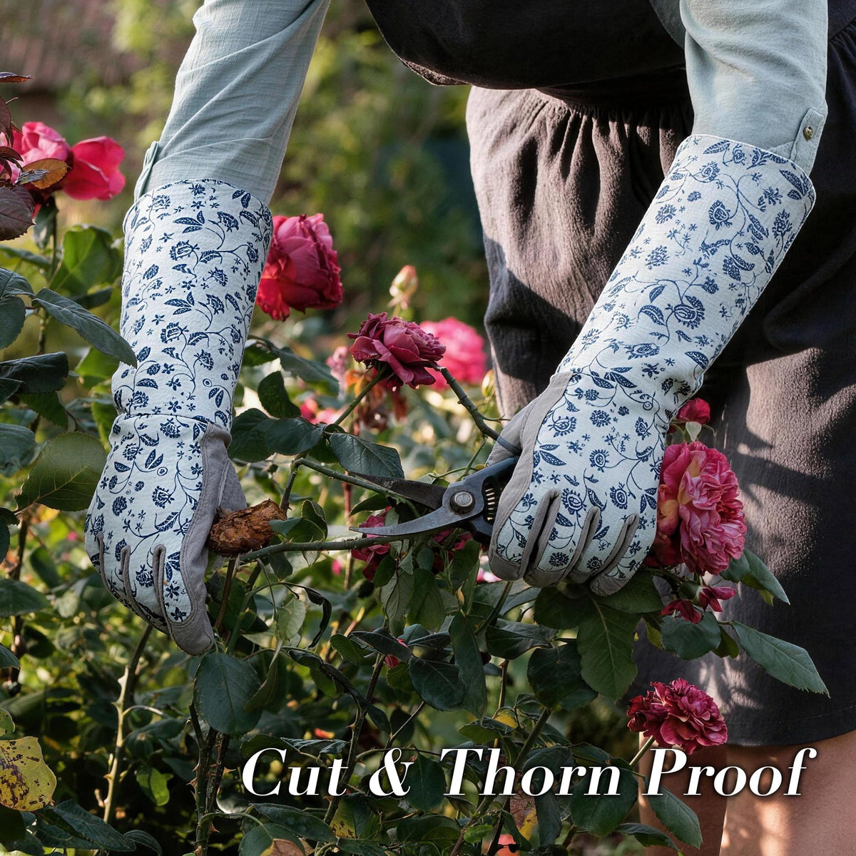 KAYGO garden gloves Bloom print add style during planting and tasks.
