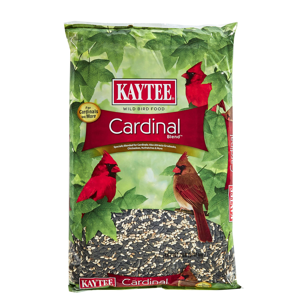 Kaytee Cardinal Wild Bird Seed 7lb bag attracts backyard cardinals.