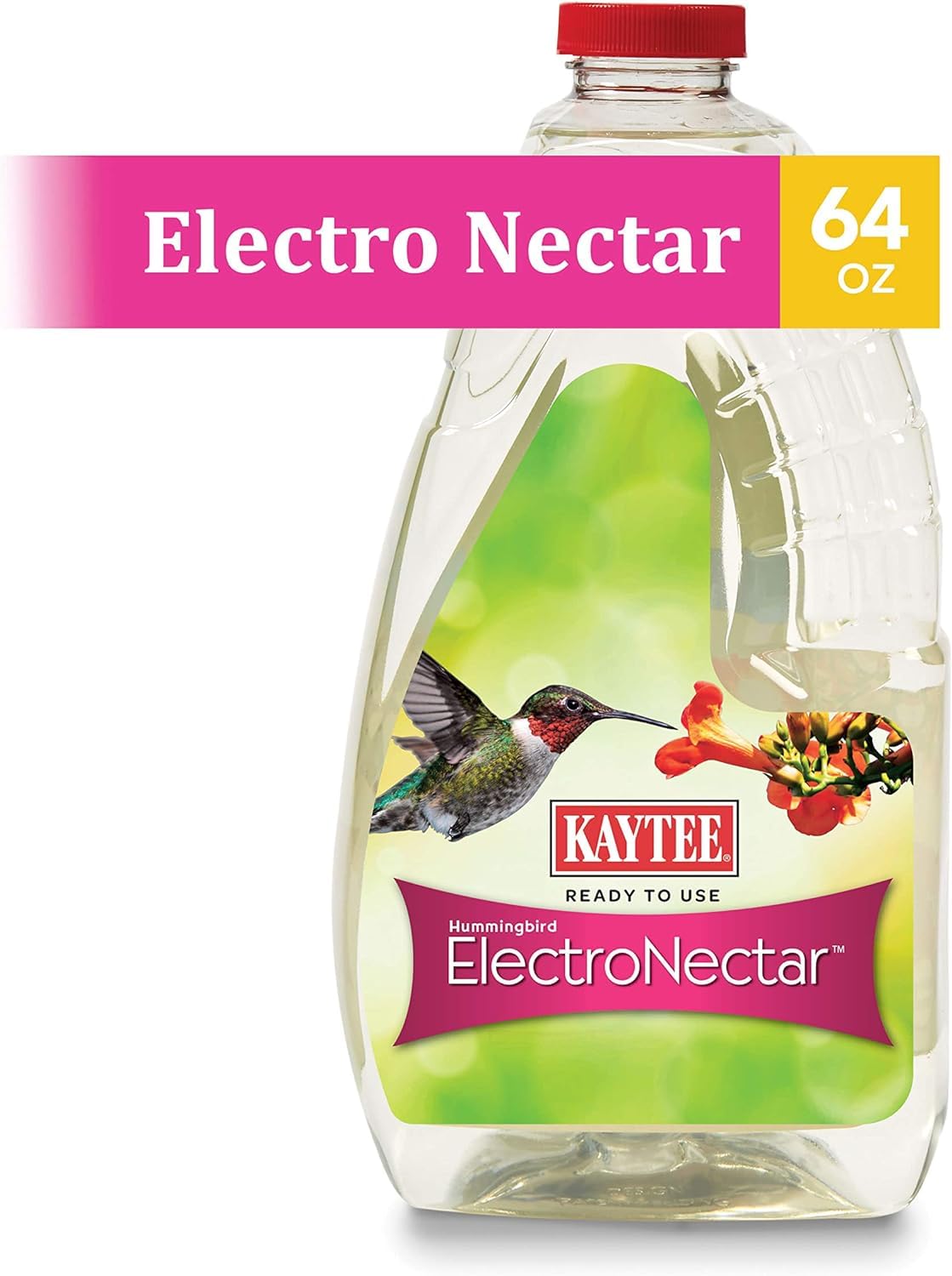 Kaytee clear nectar 64oz two-pack shows no artificial colors for pure feeding