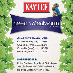 Kaytee easy-to-use seed cake fits standard seed or suet feeders
