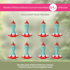 Kaytee ElectroNectar concentrate label close-up highlighting electrolytes and no artificial dyes