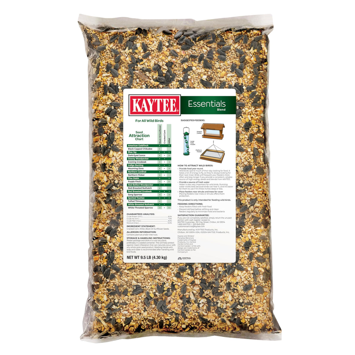 Kaytee Essentials Blend 9-5 pound bag ready for regular feeding.