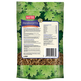 Kaytee mealworms feeder-serve demonstrating easy feeding option for active backyard birds.