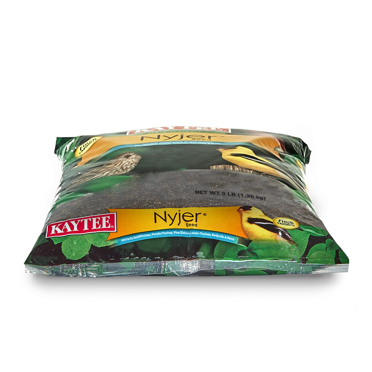 Kaytee Nyjer Seed dense formula lasts longer in feeders.