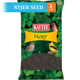 Kaytee Nyjer Seed hulls-free formula reduces mess under feeders.