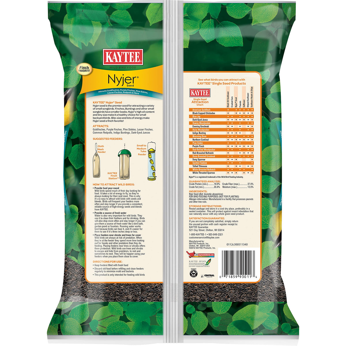 Kaytee Nyjer Seed small-bird nutrition for finches.