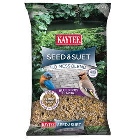 Kaytee Seed and Suet No Mess Blend Blueberry Bag demonstrates clean feeding