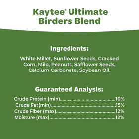Finches gather around Kaytee Nut & Fruit Blend on a sunny morning.