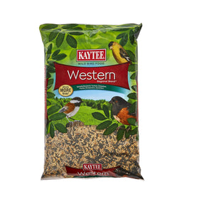 Kaytee Western Regional Seed bag front view inviting regional songbirds.