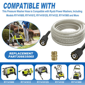 KazFFD Ryobi-compatible hose connects securely to Ryobi models.