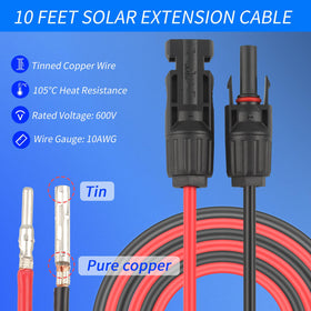 kbaoele MC4 waterproof connectors ready for outdoor solar setups