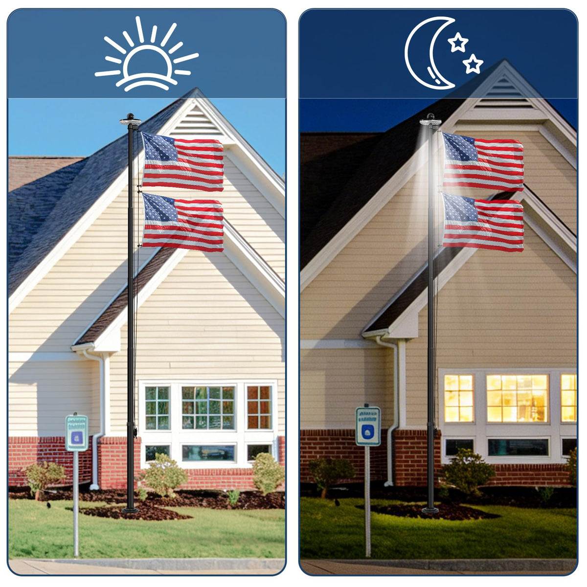 KBLOONG anti-theft pulley clips keep flags secure during windy days