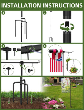 KBLOONG dual-flag display enables double the festive flair outdoors.