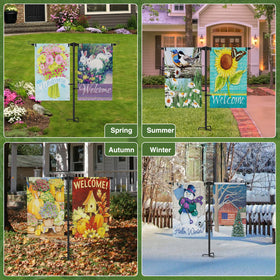 KBLOONG dual-flag holder safely displays two 12x18 banners.