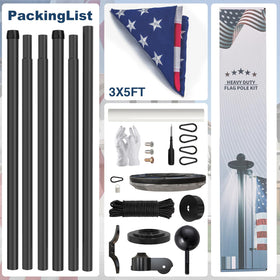 KBLOONG wind resistant flag display ideal for yard or commercial spaces