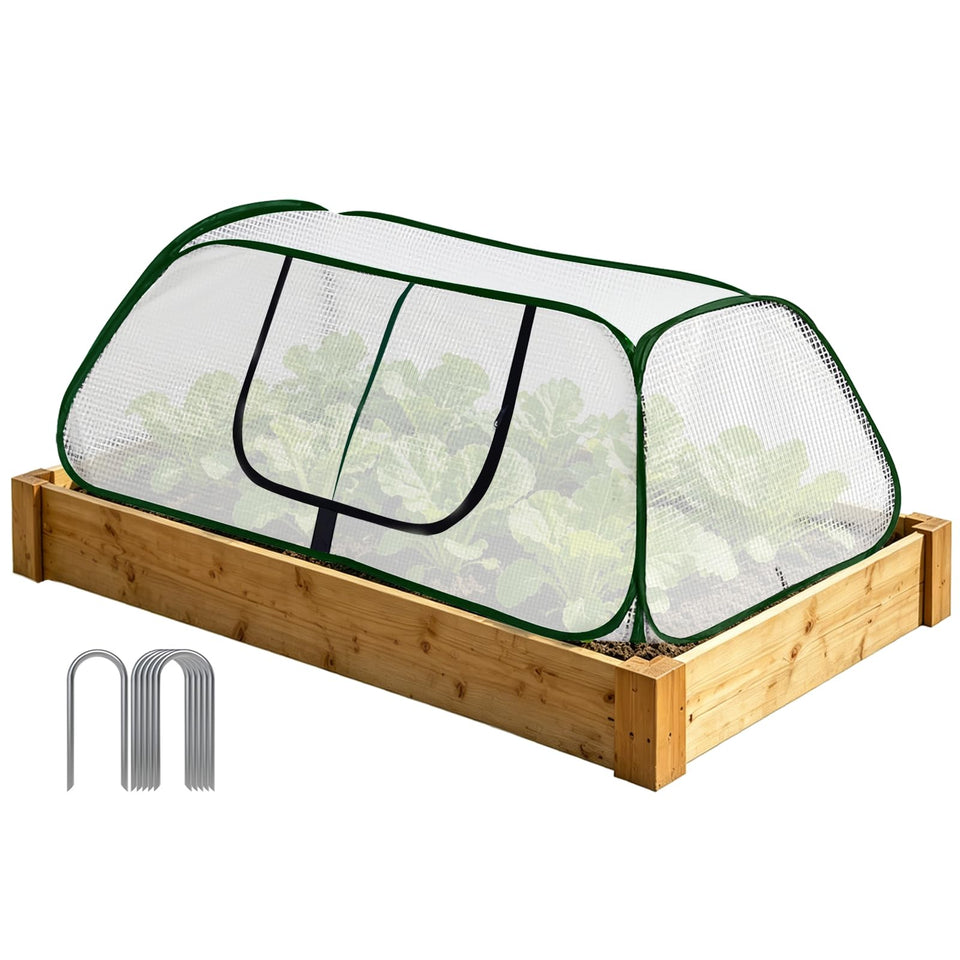 KBOROVER Garden Rows Accelerator cover with roll-up zipper door for easy venting in gardens