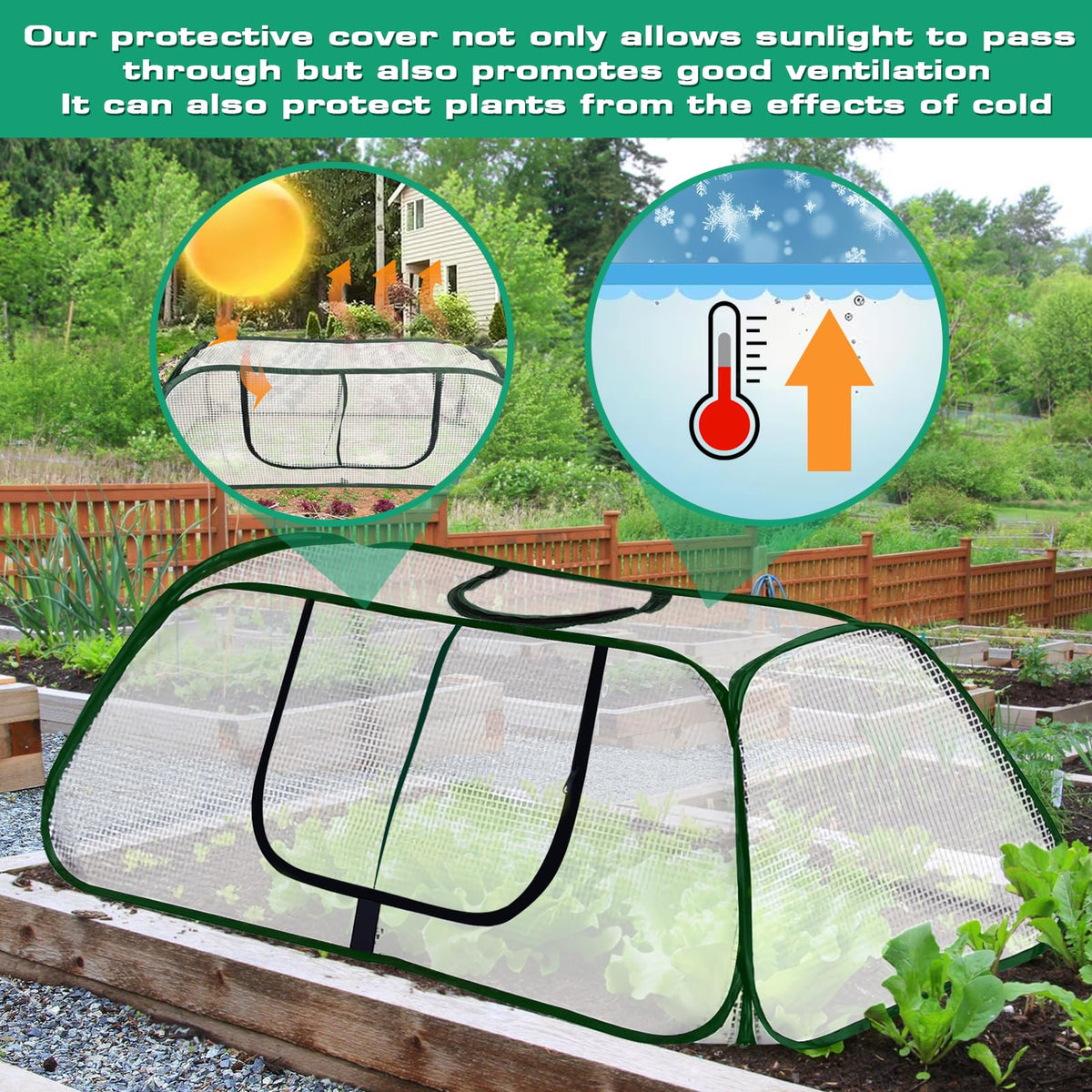 KBOROVER ground nails included for secure placement in garden beds