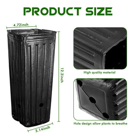 KBOROVER deep nursery pots showing side ventilation for airflow