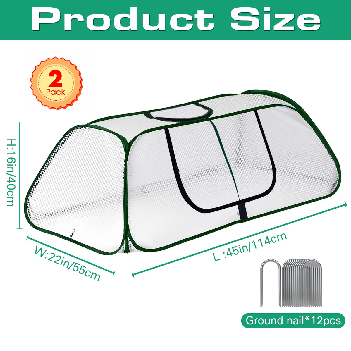 KBOROVER thicker-PE cover offers durable protection for vegetables and seedlings in any season