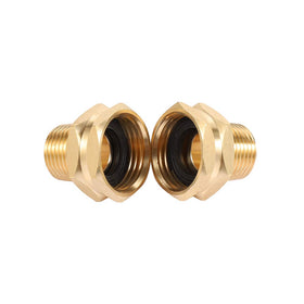 Kbrotech brass garden hose adapter side view highlighting durable construction