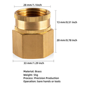 Kbrotech brass swivel connector shown for easy, tool-free hose connections.