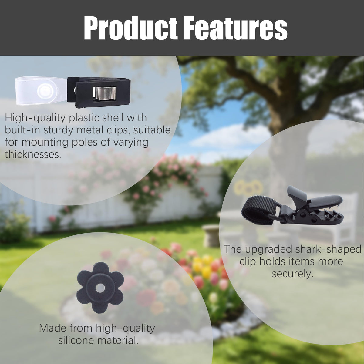 KCMOSGI magic clip provides secure mounting for decorative flags.