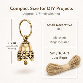 kcrygogo brass bells closeup with vintage finish adds character to projects.