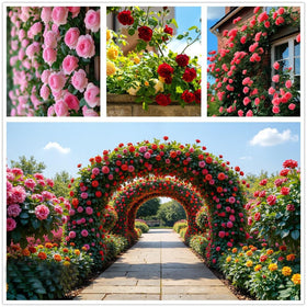 KCT GARDEN climbing rose seeds for vertical growth along walls and fences.
