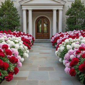 KCT GARDEN colorful peonies add drama to garden borders.