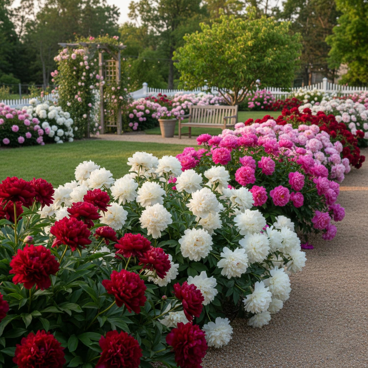 KCT GARDEN cotton candy peony mix blooms in soft pink hues.