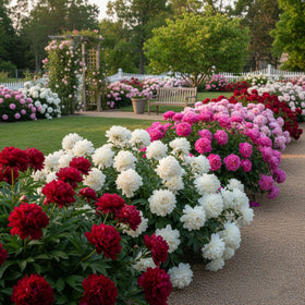 KCT GARDEN cotton candy peony mix blooms in soft pink hues.