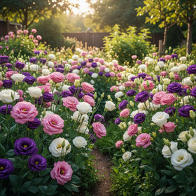 KCT GARDEN Eustoma Grandiflorum seeds yield perennial blooms for year-round color.