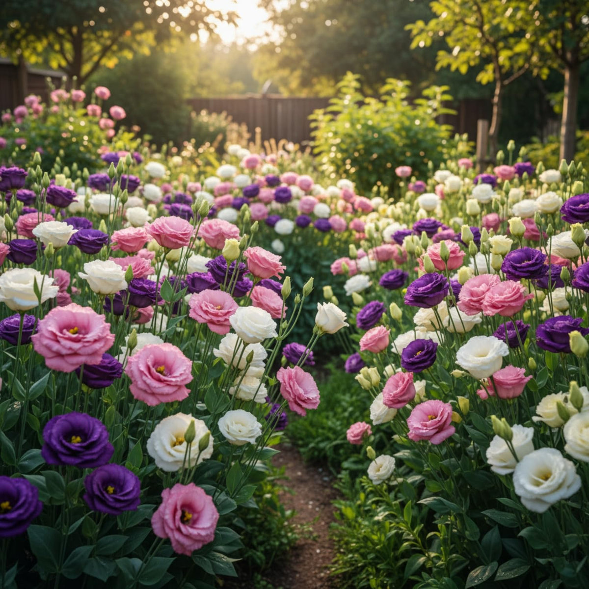 KCT Garden Lisianthus seeds mixed-color blooms ideal for bouquets.