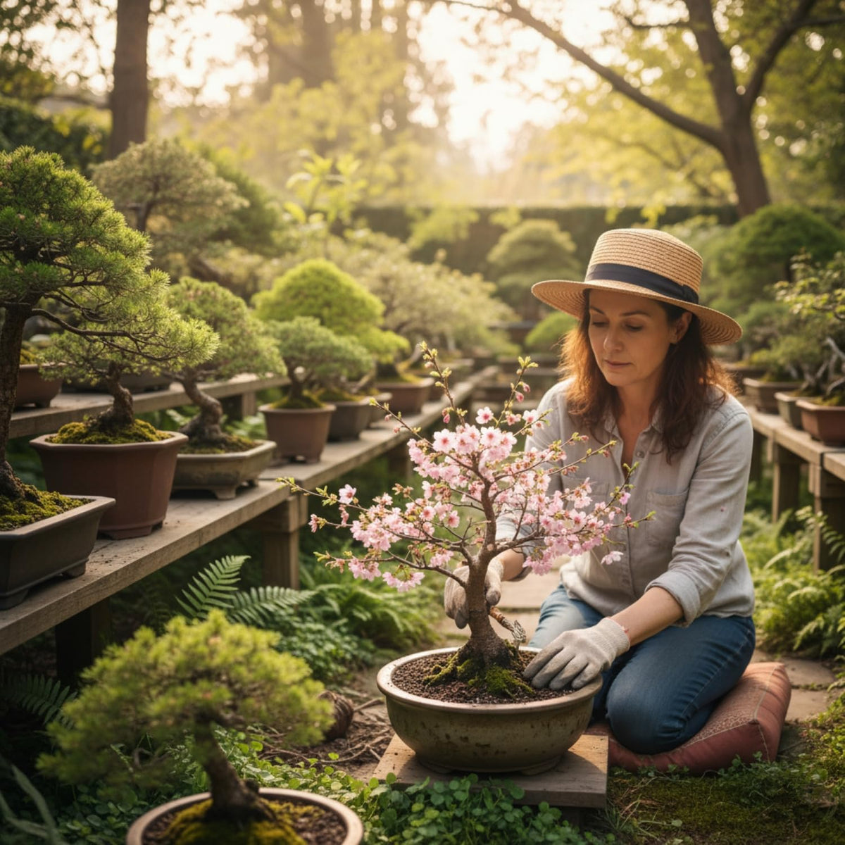 KCT GARDEN Peaceful meditation garden setup with bonsai seeds for indoor and outdoor spaces