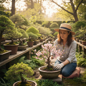 KCT GARDEN Peaceful meditation garden setup with bonsai seeds for indoor and outdoor spaces