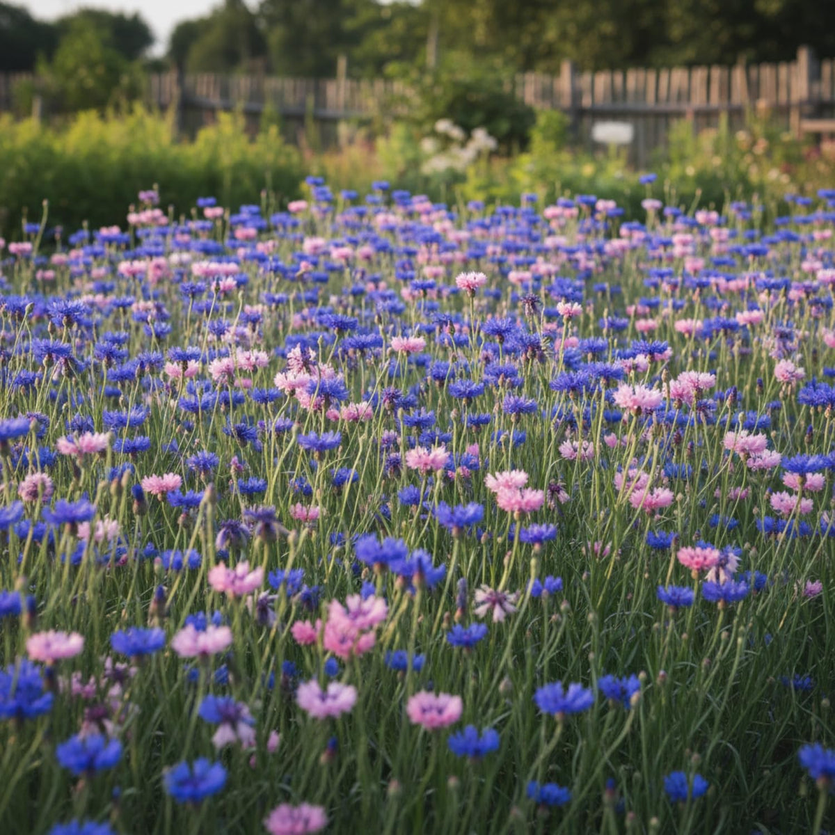 KCT GARDEN pollinator-friendly blue blooms in a sunny bed