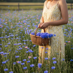 KCT GARDEN wildflower seeds creating meadow blue color