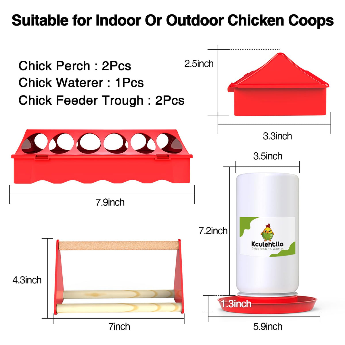 Kculehtlla 1-2L waterer ready for daily chick hydration in brooder